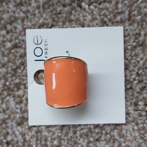 Joe Fresh Orange Peach Gold Tone Ring